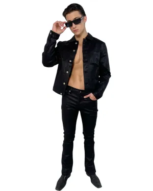 Jacquard Wax Denim Jeans