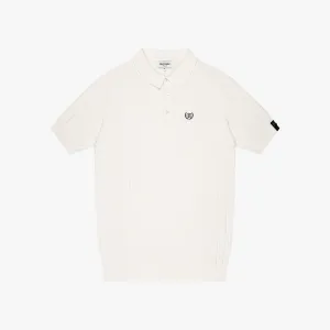 JAY KNITTED POLO | OFF WHITE/BLACK