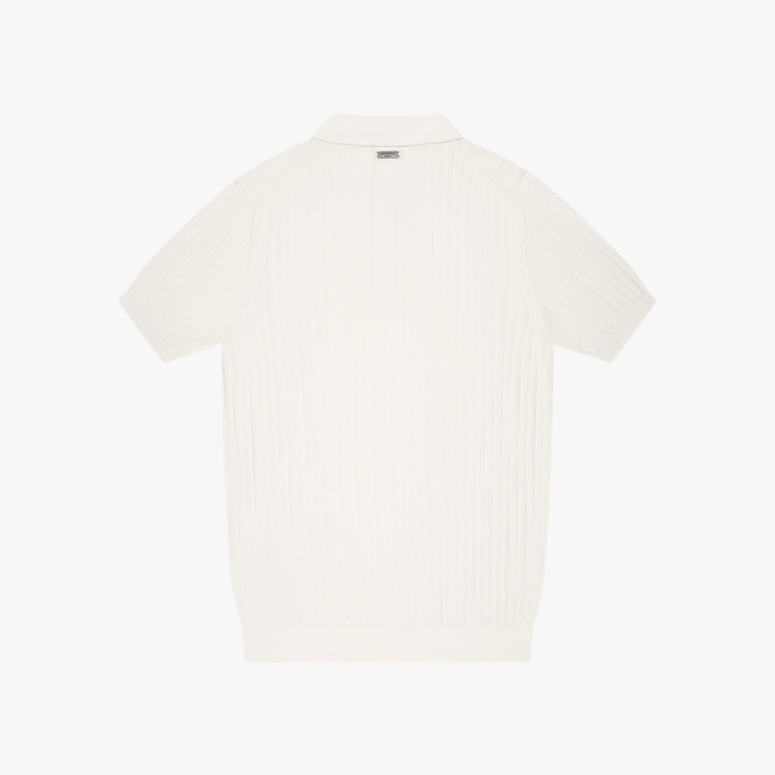 JAY KNITTED POLO | OFF WHITE/BLACK