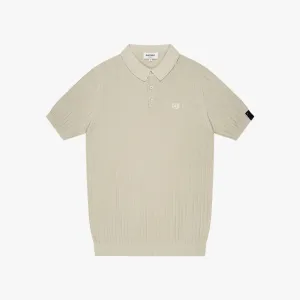 JAY KNITTED POLO | STONE/OFF WHITE