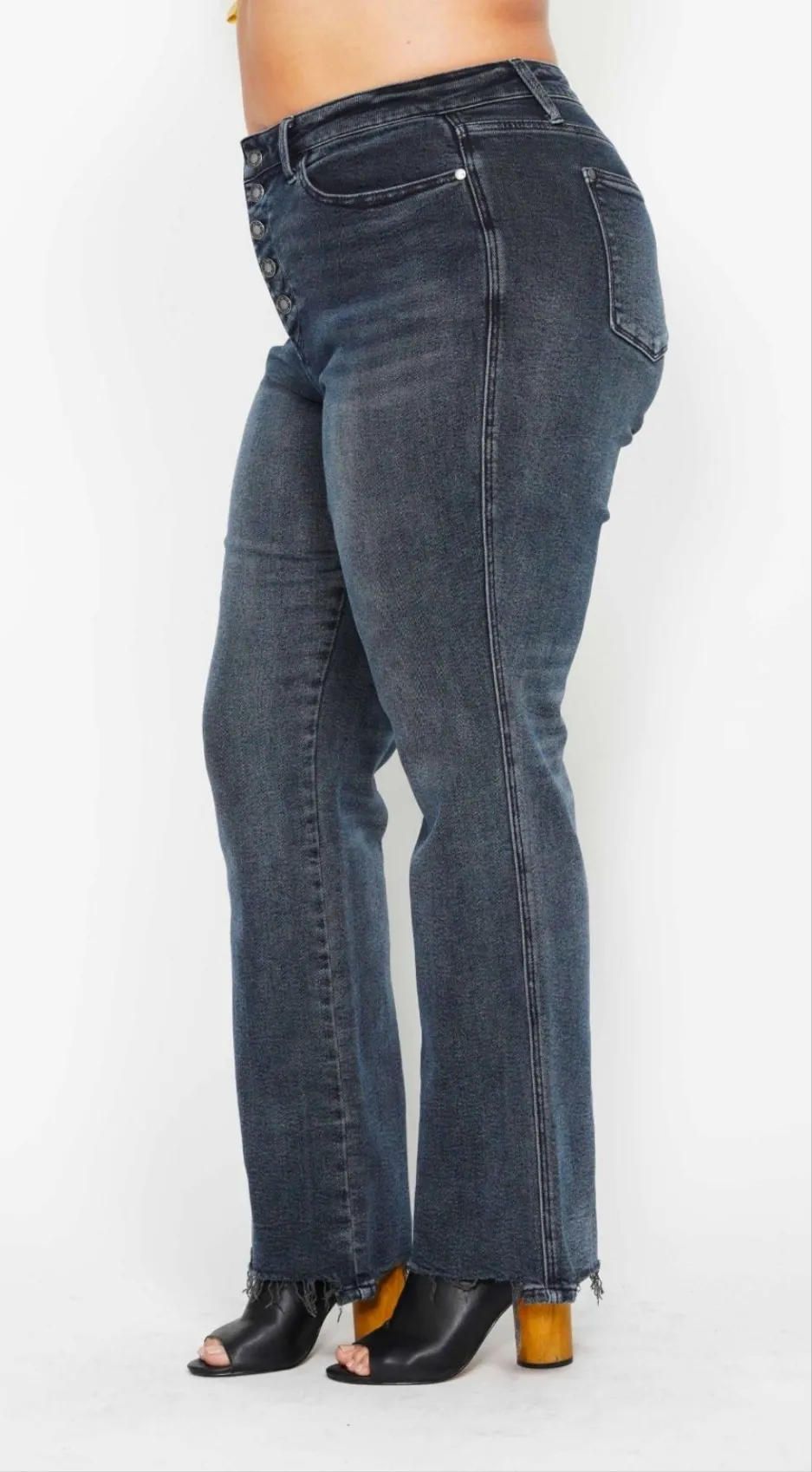   JB Button Fly Straight Jeans