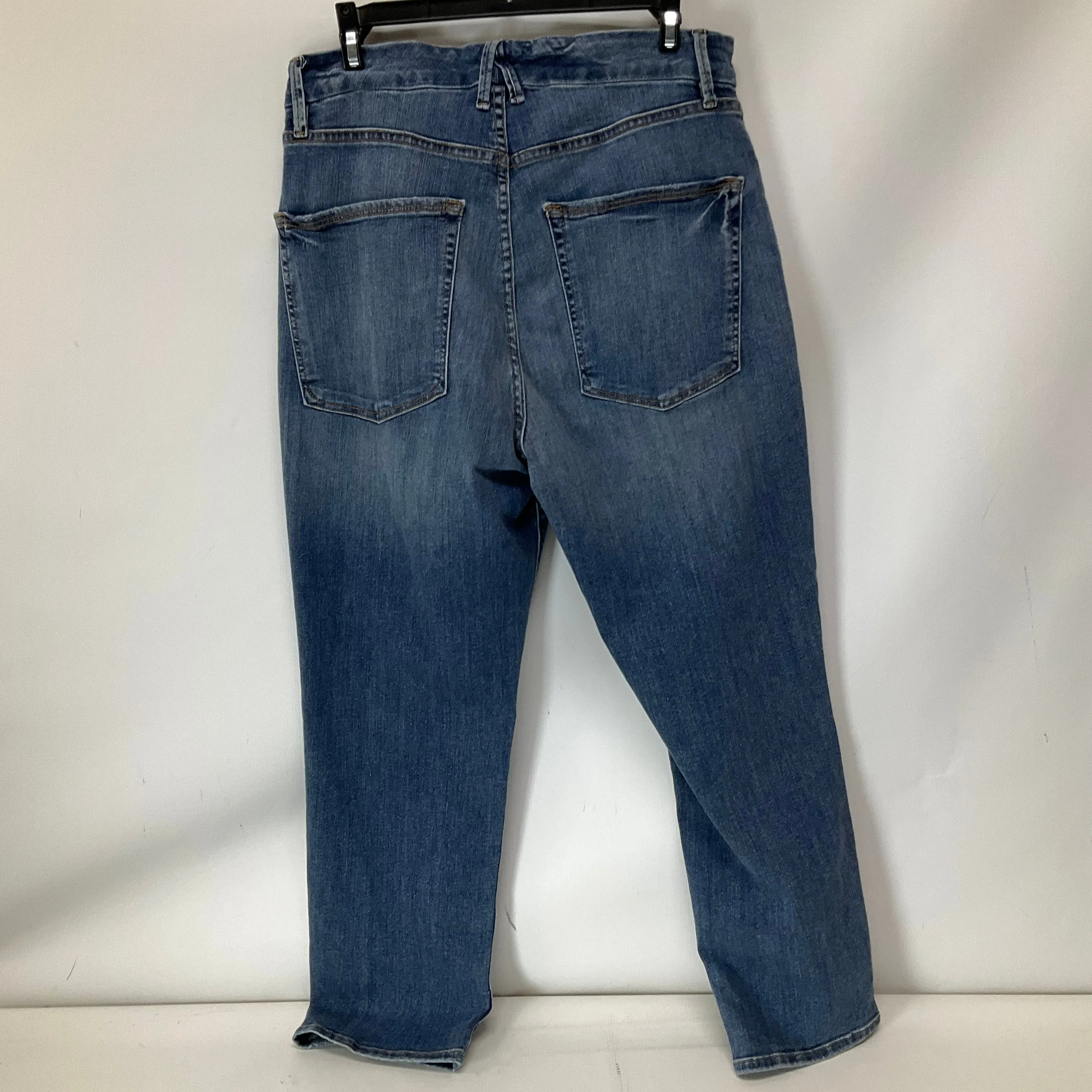 Jeans Straight By Good American In Blue Denim, Size: 16