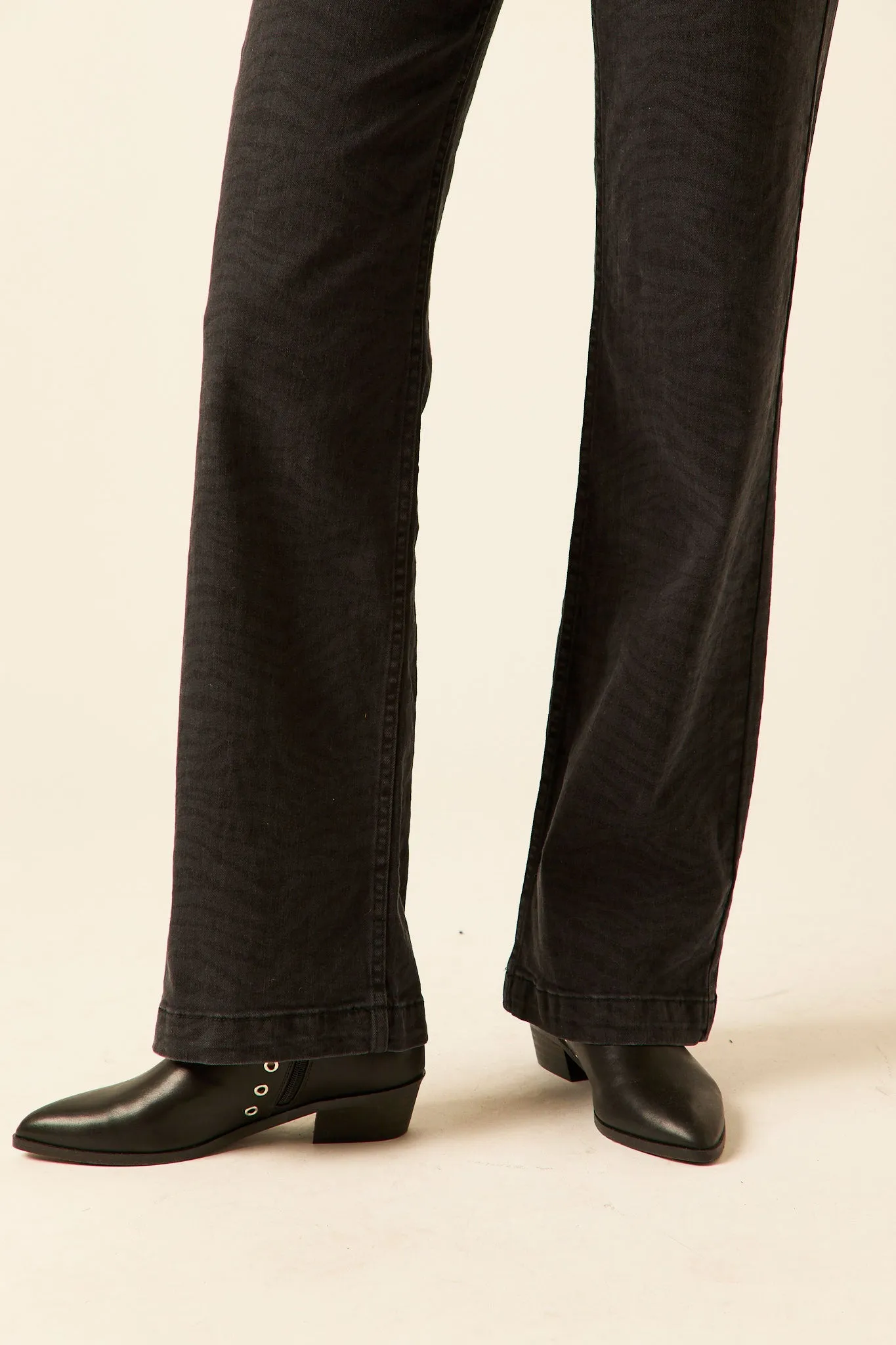 Jeans straight cebra bicolor
