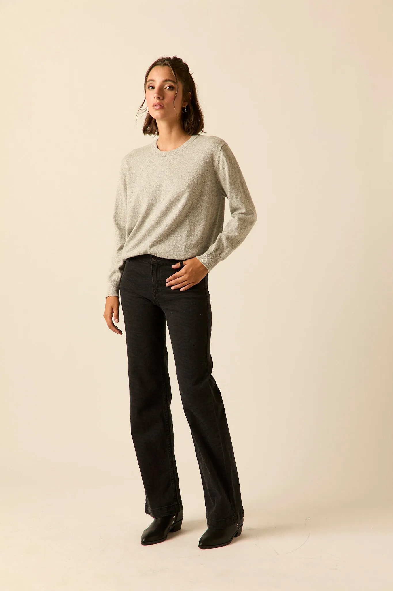 Jeans straight cebra bicolor