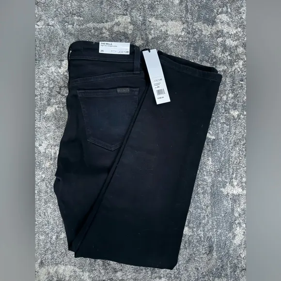 Joe’s The Mills high rise straight ankle Blk jeans