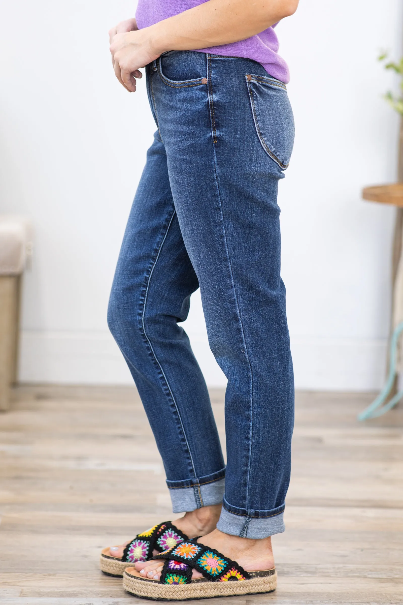 Judy Blue Back Pocket Detail Slim Fit Jeans