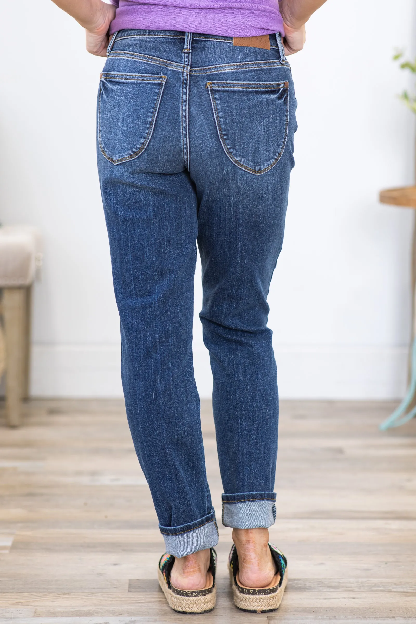 Judy Blue Back Pocket Detail Slim Fit Jeans