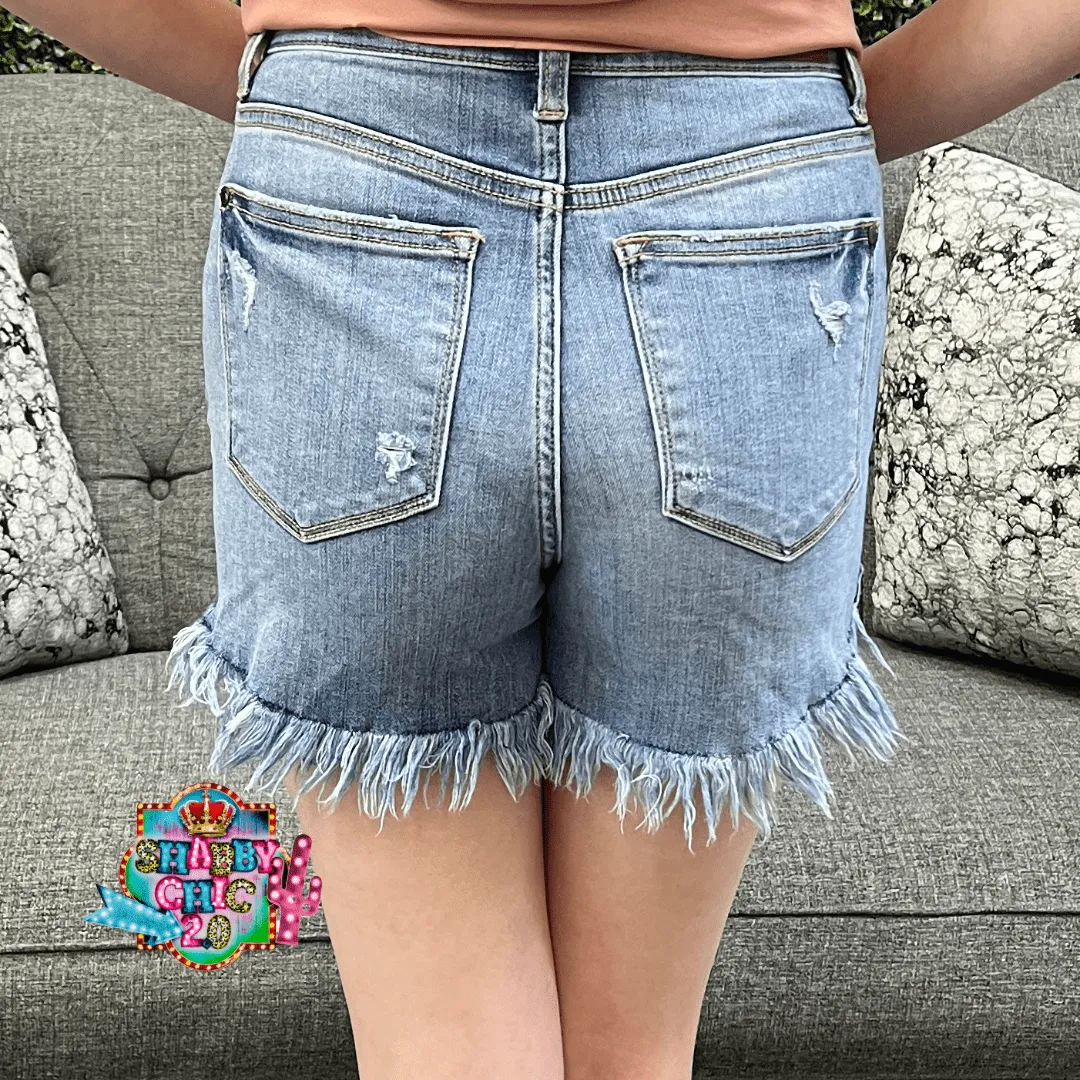 Judy Blue Fringe Hem Shorts