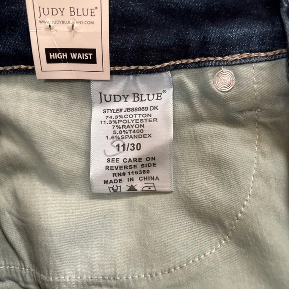 Judy Blue High Waist Tummy Control Classic Straight Leg Jeans Size 11/30…