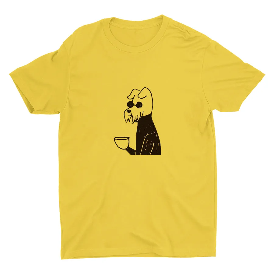 Just A Dog Drinking Tea Cotton Tee