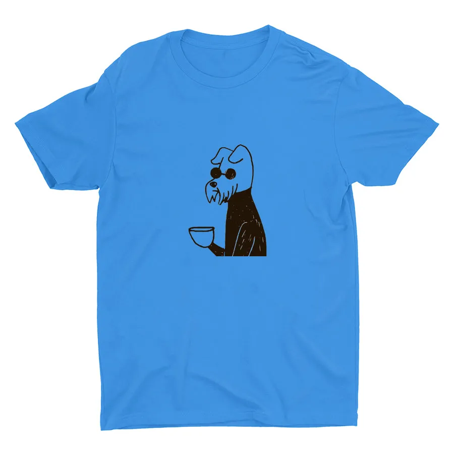 Just A Dog Drinking Tea Cotton Tee