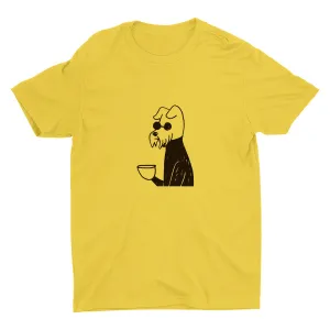 Just A Dog Drinking Tea Cotton Tee