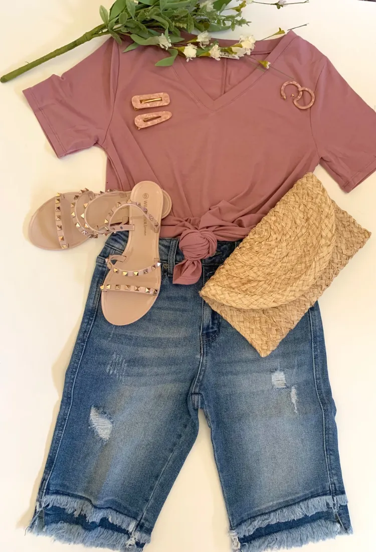 Kan Can Fringe Bermuda Shorts