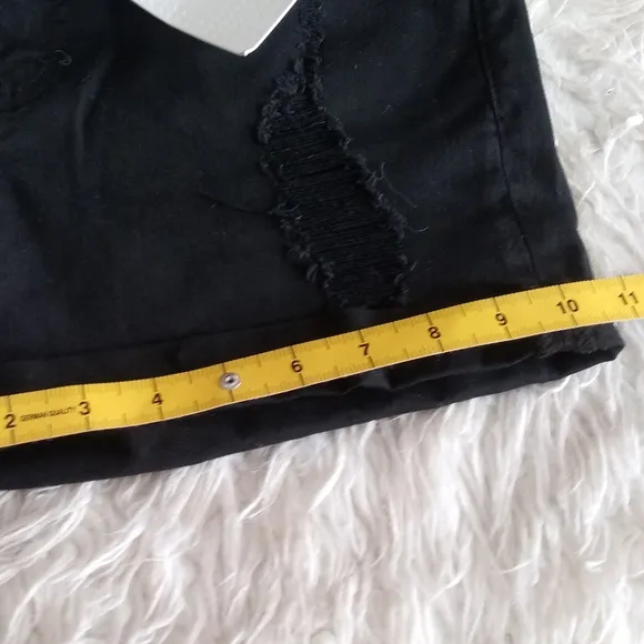 KanCan Black Distressed Denim Shorts Size 27