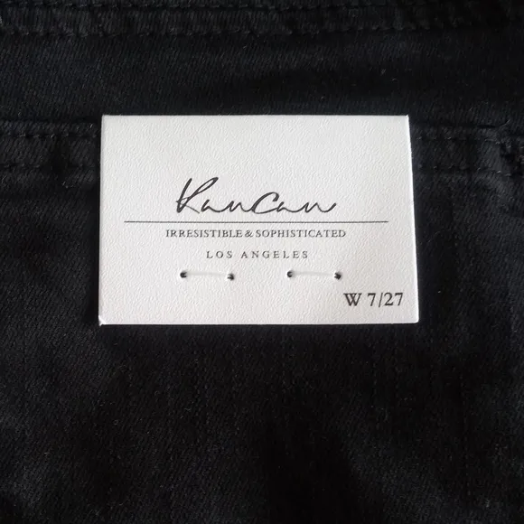 KanCan Black Distressed Denim Shorts Size 27