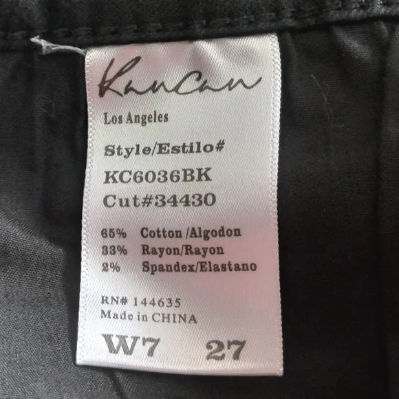 KanCan Black Distressed Denim Shorts Size 27