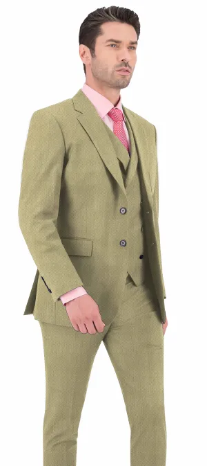 Khaki Brown Texture Plain Suit