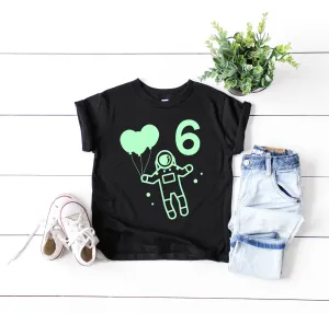 Kids Birthday Shirt - Space Glow In The Dark Shirt - Custom Birthday Shirt