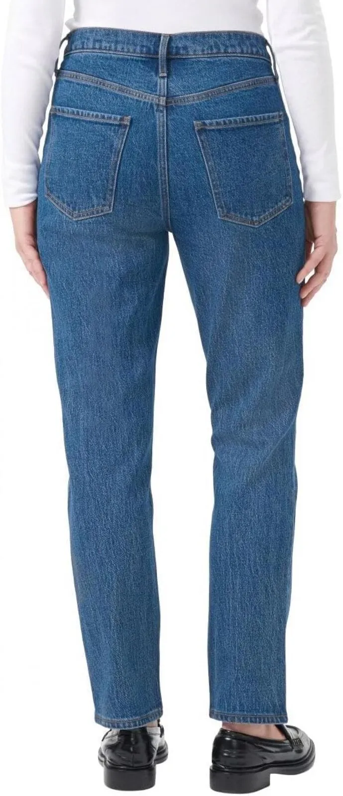 Kirkland Signature Women's High-Rise Straight Leg Jeans 7771739 Blue 16