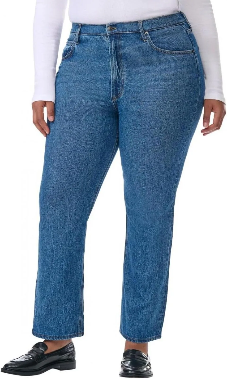 Kirkland Signature Women's High-Rise Straight Leg Jeans 7771739 Blue 16