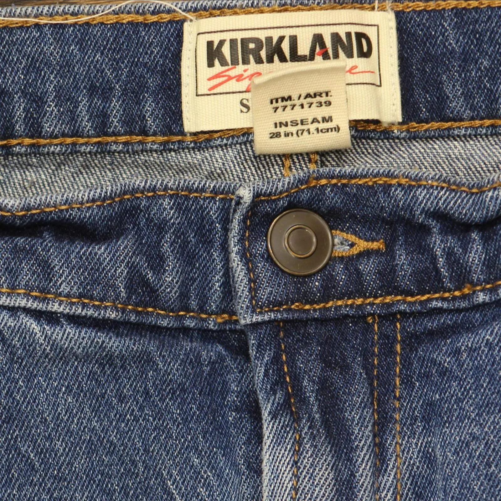Kirkland Signature Women's High-Rise Straight Leg Jeans 7771739 Blue 16