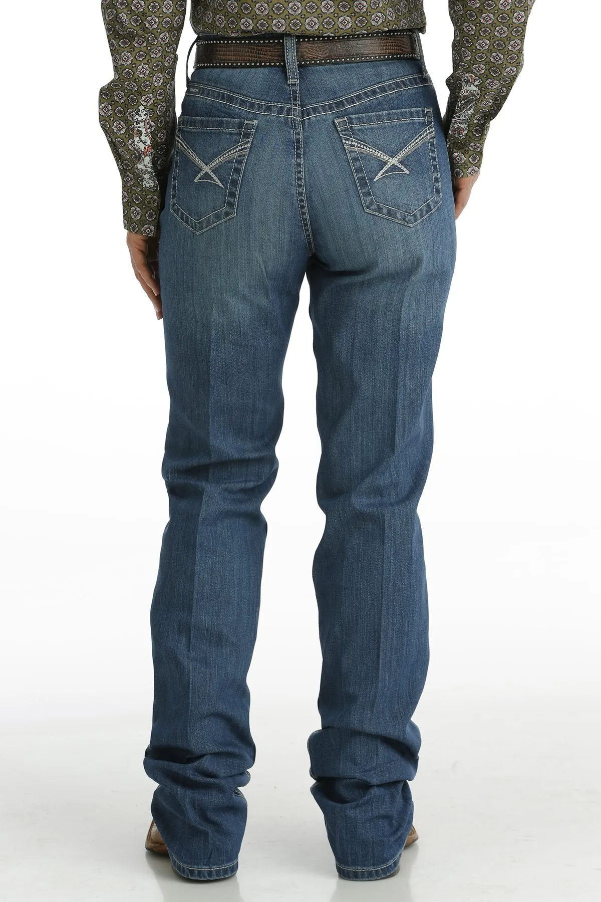 LADIES MEDIUM STONEWASH EMERSON CINCH JEAN