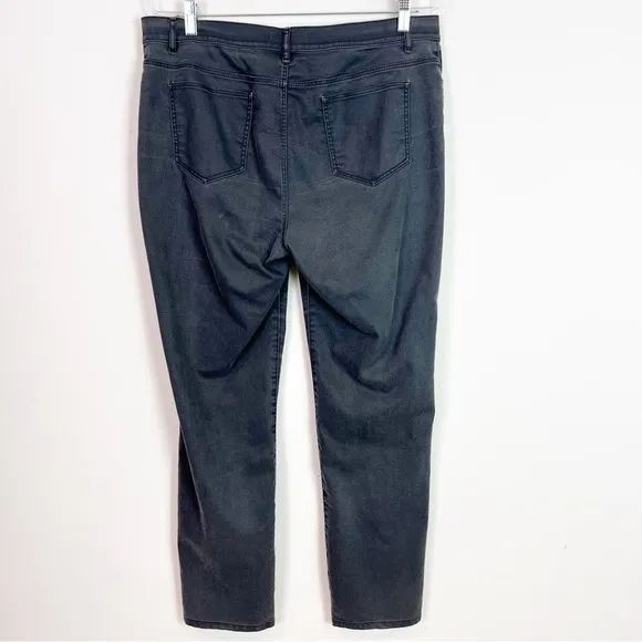 LAFAYETTE 148 NEW YORK DARK GRAY STRAIGHT LEG JEANS WOMENS SZ 14