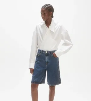 Les Coyotes De Paris Boyfriend Denim Shorts True Blue