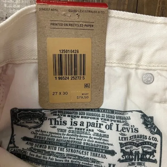 Levi’s 501 Original-Fit Straight Leg Jeans White Tie Dye Visions of Tomorrow