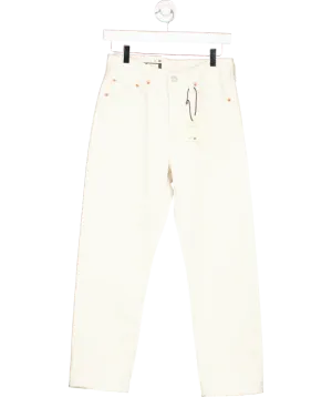 levis Cream 501 Original High Rise Straight Leg Jeans W27