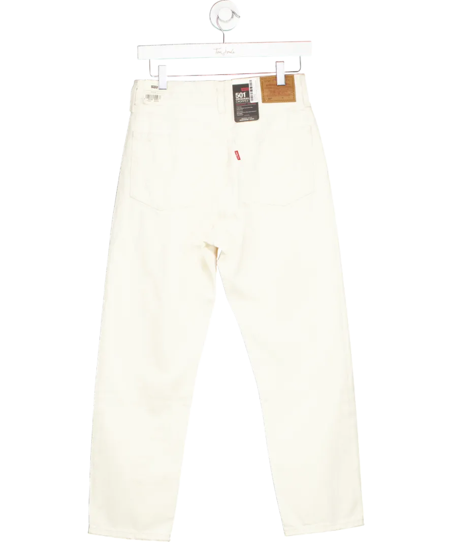 levis Cream 501 Original High Rise Straight Leg Jeans W27