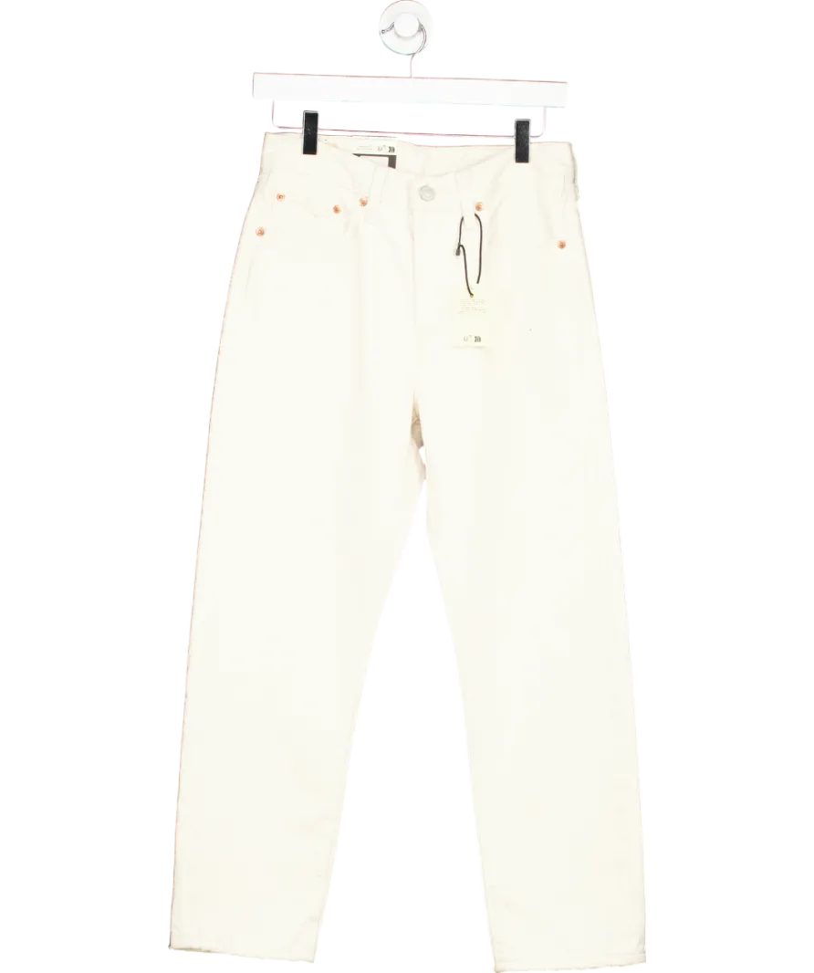 levis Cream 501 Original High Rise Straight Leg Jeans W27