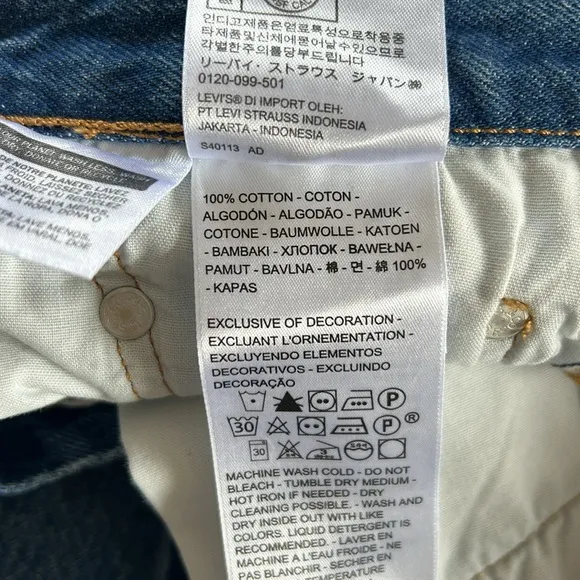 Levi’s Premium 501 Straight Leg Button Fly Jeans Size W28 L30