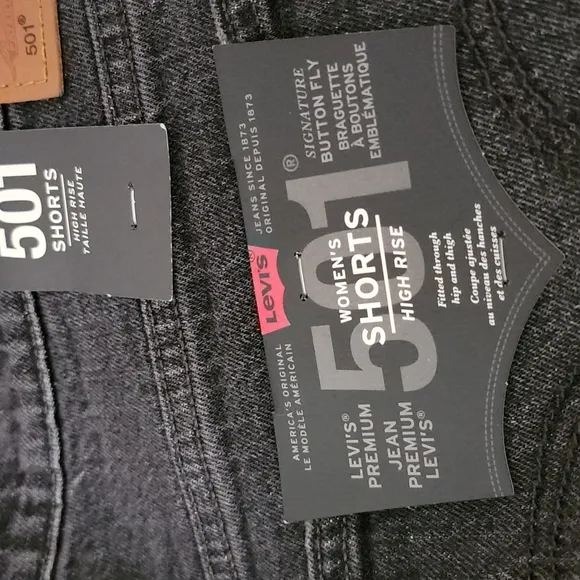 Levi's Premium High Rise Denim Shorts Size 24