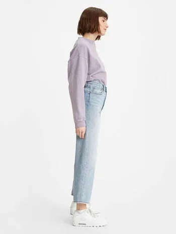 Levi's Womens Ribcage Straight Ankle Jeans - Middle Road