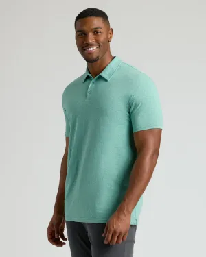 Light Heather Greenery Short Sleeve Tall Polo