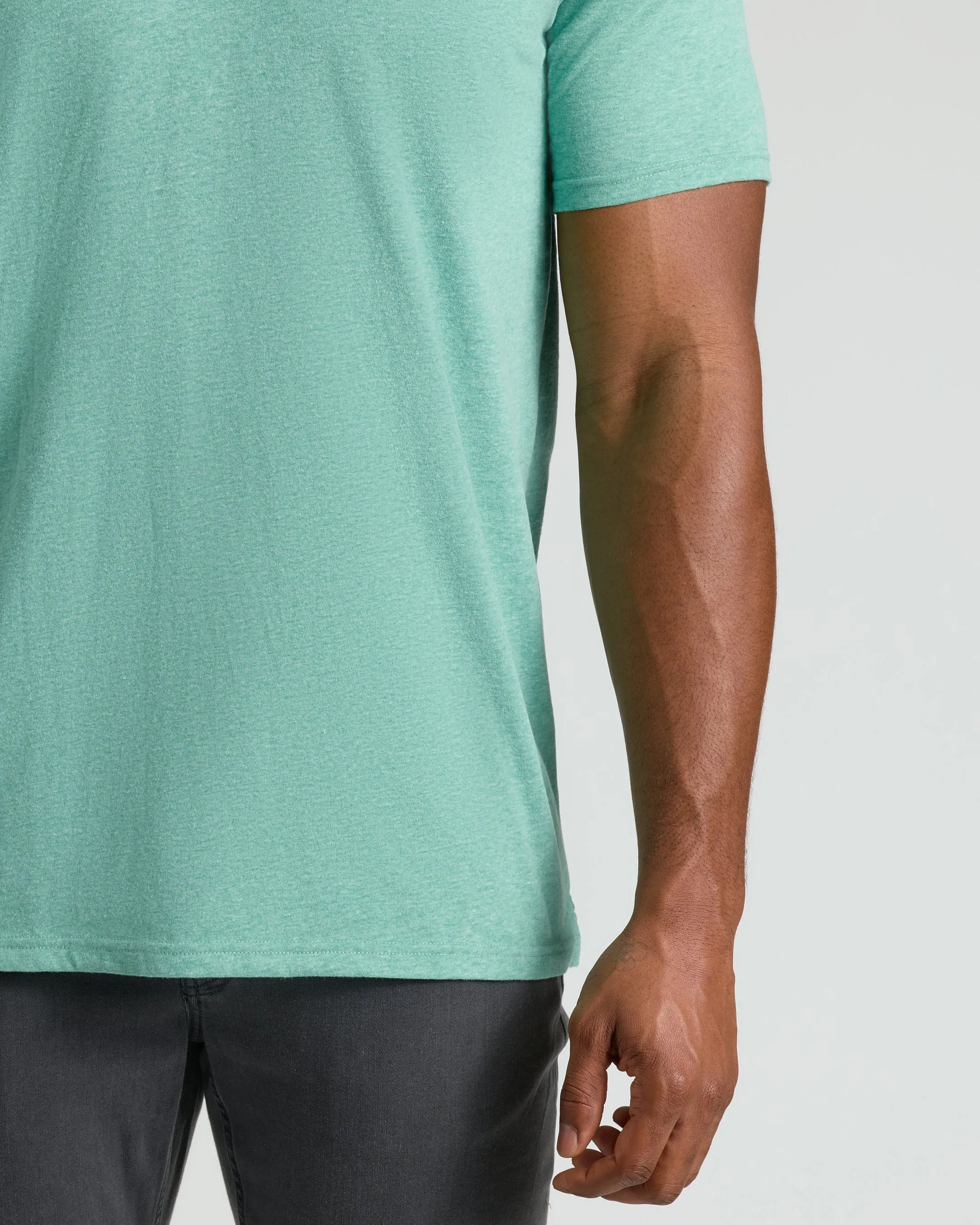 Light Heather Greenery Short Sleeve Tall Polo