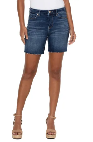 Liverpool Kristy High Rise Dk Denim High Rise Shorts w 7" Inseam