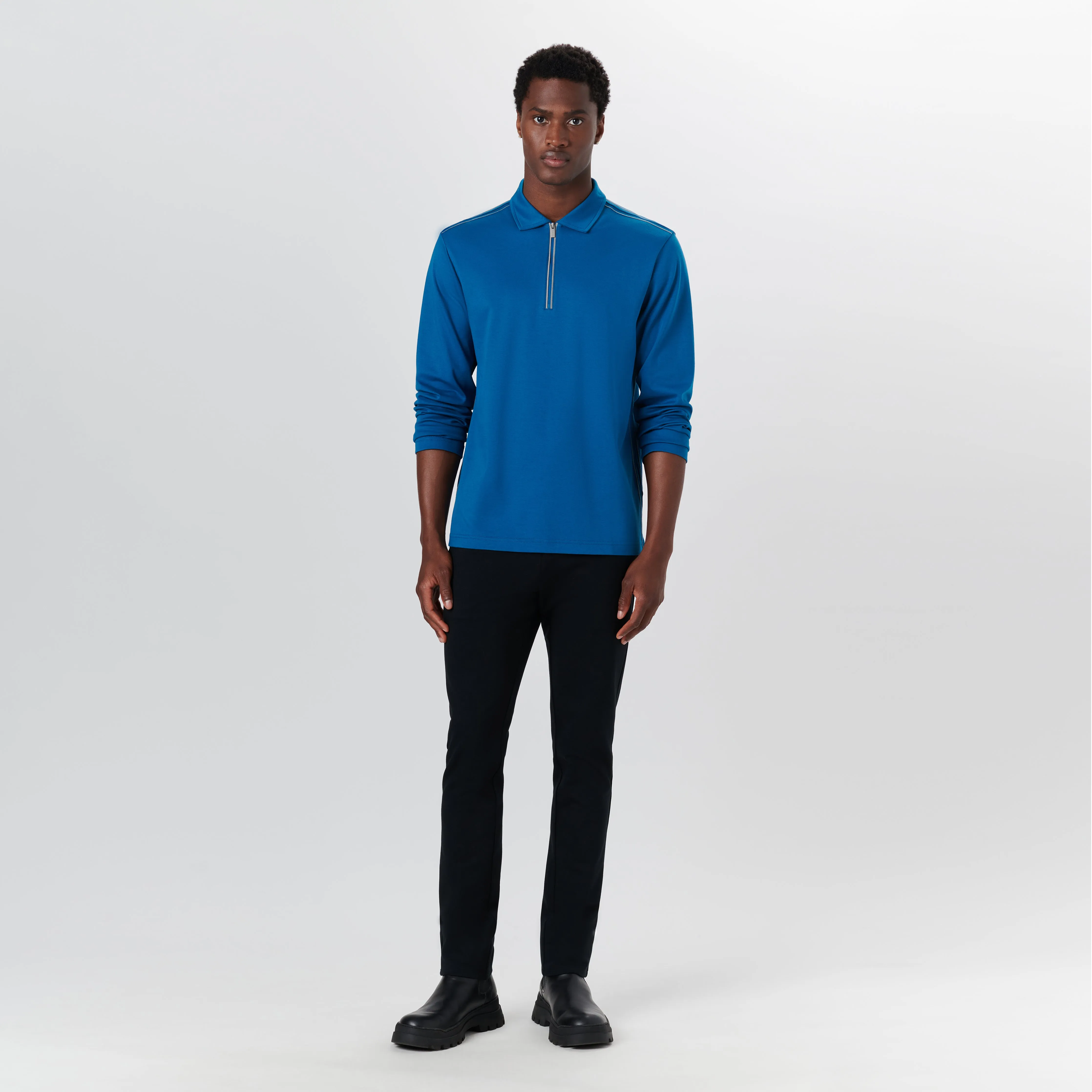 Long Sleeve Quarter Zip Polo