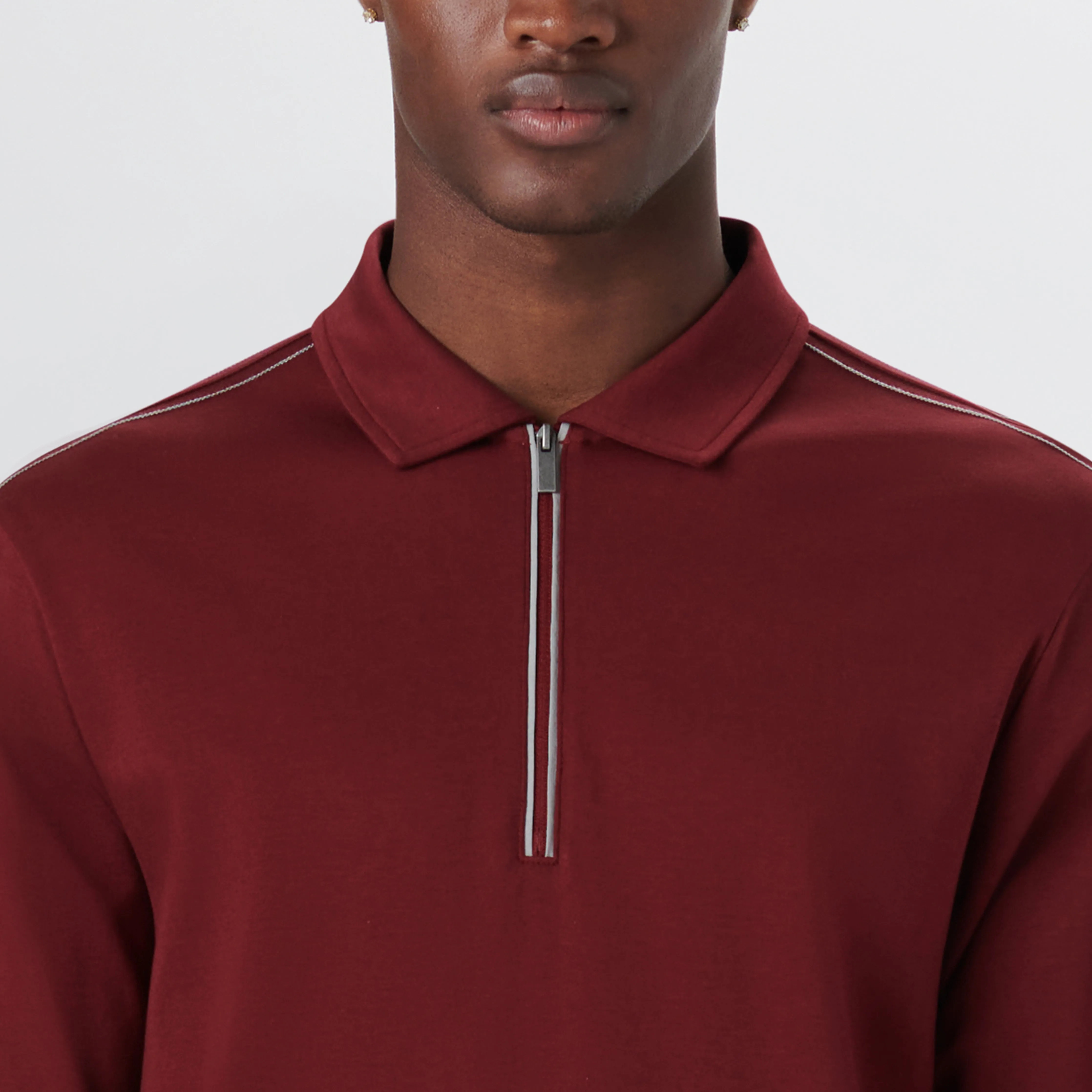 Long Sleeve Quarter Zip Polo