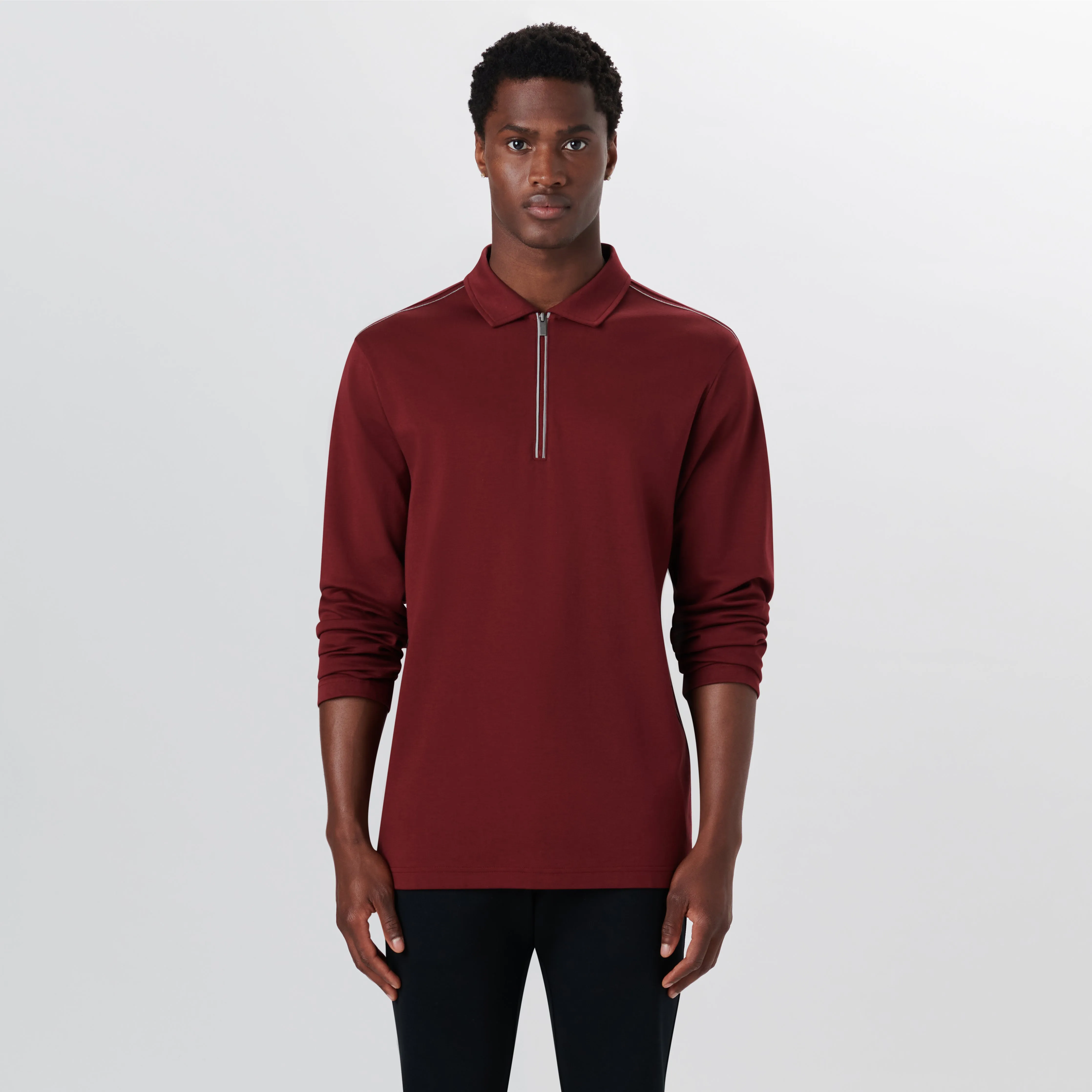 Long Sleeve Quarter Zip Polo