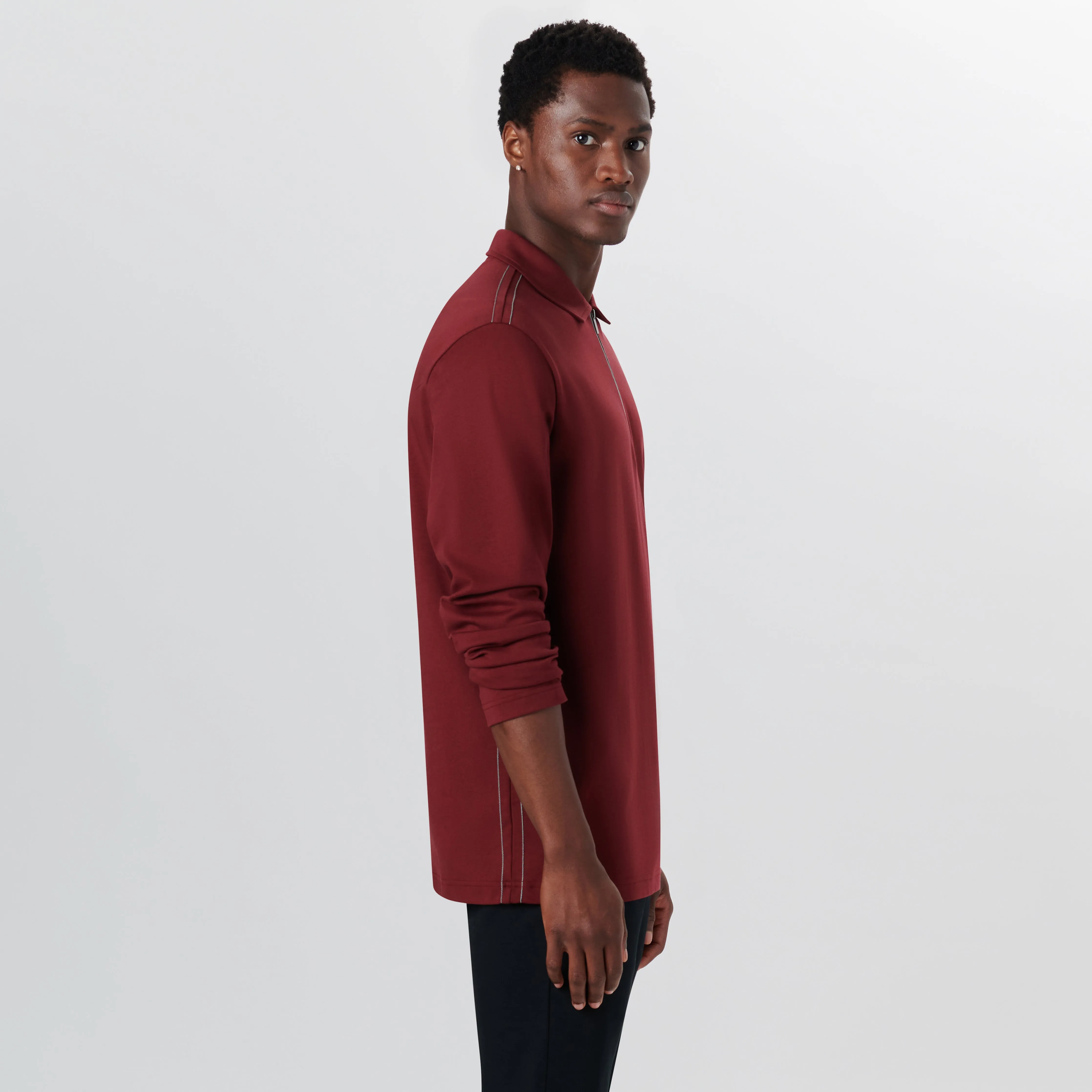 Long Sleeve Quarter Zip Polo
