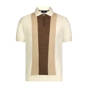 Luciano Visconti Front Panel Knit Polo