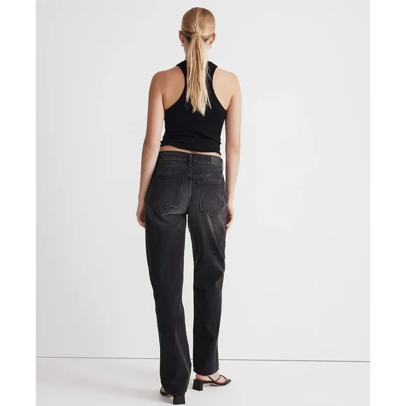 MADEWELL Black Low-Slung Straight Jeans NWT Size 32