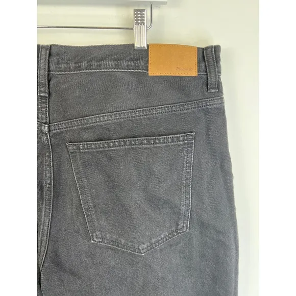 MADEWELL Black Low-Slung Straight Jeans NWT Size 32