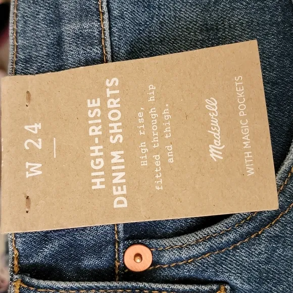 Madewell Blue High Rise Denim Shorts Size 24