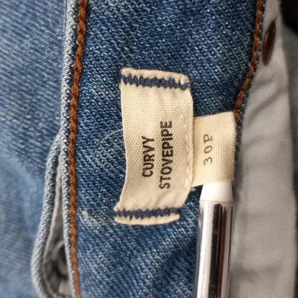 Madewell Women's Petite Curvy Stovepipe Denim Jeans in Leaside Wash Size 30P
