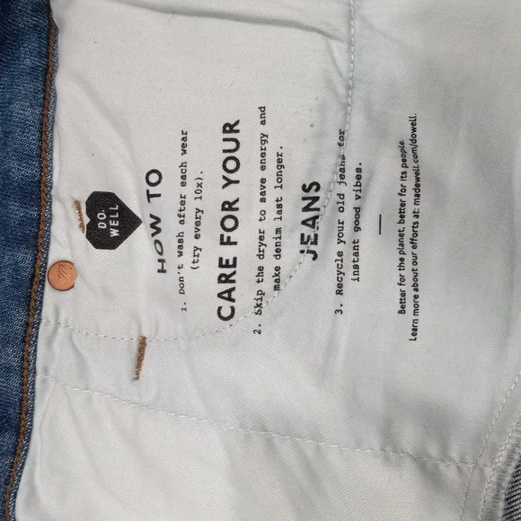 Madewell Women's Petite Curvy Stovepipe Denim Jeans in Leaside Wash Size 30P