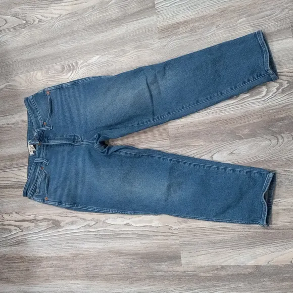 Madewell Women's Petite Curvy Stovepipe Denim Jeans in Leaside Wash Size 30P