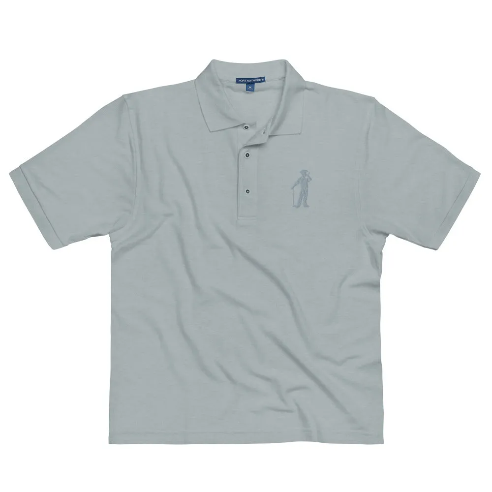 Male Golfer Premium Embroidered Polo - Grey